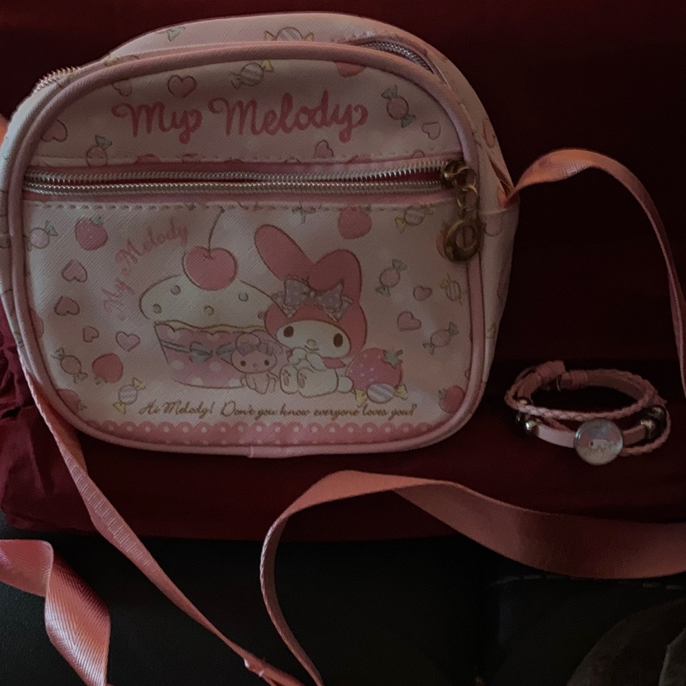 Hello Kitty My Melody Pink Kids Accessory Bag - Picture 7 of 11